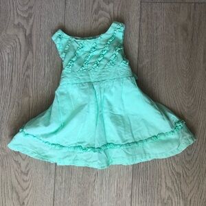 Koala Baby Vintage Ruffle Sleeveless Dress Girl size 6 Months color Mint Green